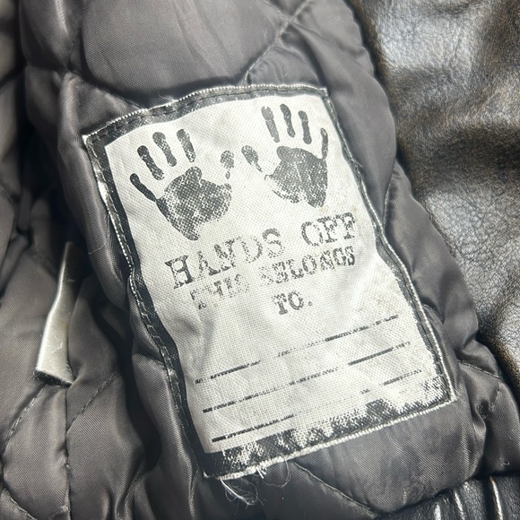 Kids Vintage Route 66 Original Clothing Co. Leather Jacket With Sherpa Collar - Picture 9 of 10